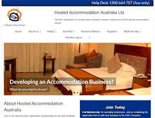 Tablet Screenshot of hostedaccommodationaustralia.com.au